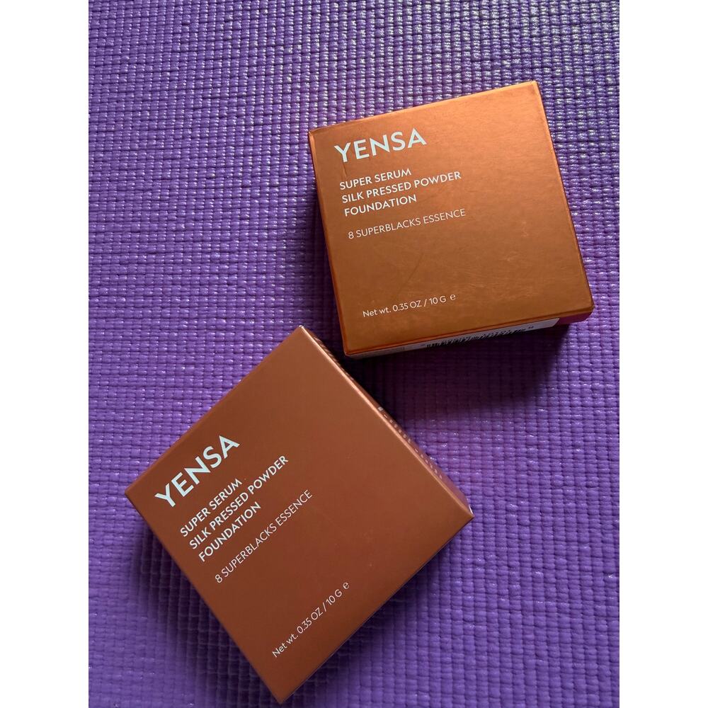 New 2 YENSA Super Serum Silk Pressed Powder Foundation Light Medium 1 Makeup Lot